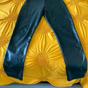 Pretty little things black split hem pants tall